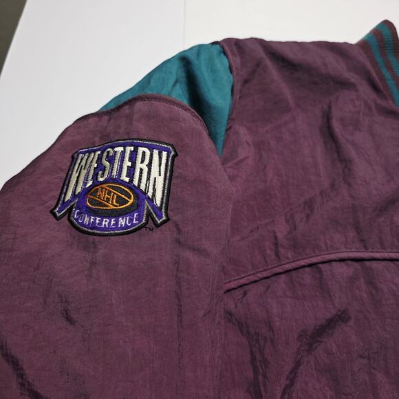 Vintage Anaheim Mighty Ducks Jacket Nutmeg Campri Puffer 90's NHL Men’s Large - Picture 10 of 11